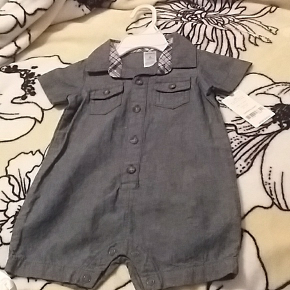 denim onesie baby boy